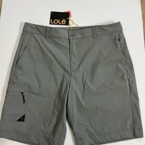 Lole Dawson Hybrid Cargo Shorts Size 36 Gray New with Flaws